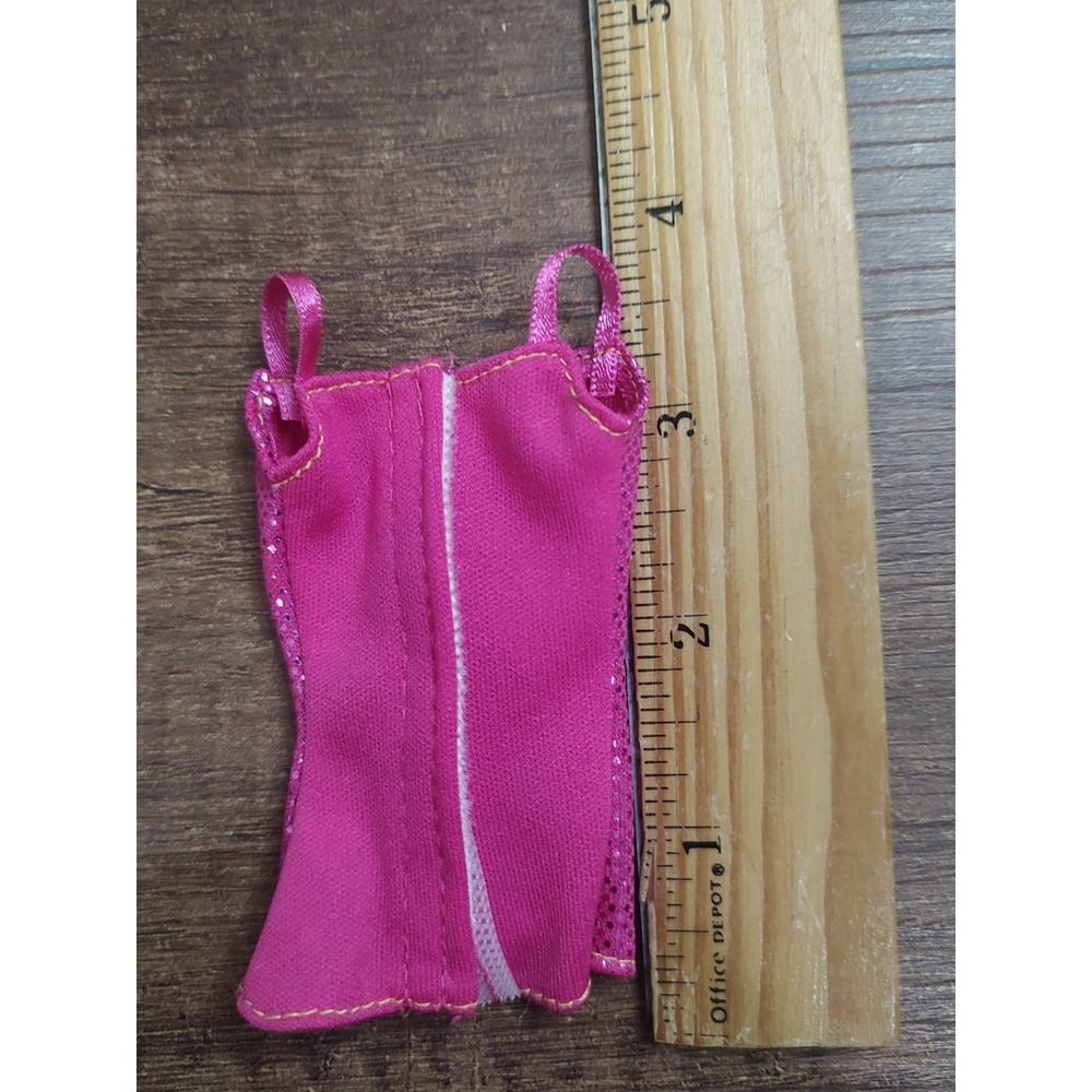 Fashion Barbie Pink Sparkly Tank Top Hook And Loop Closure Spaghetti Strap Z30 - Picture 2 of 2